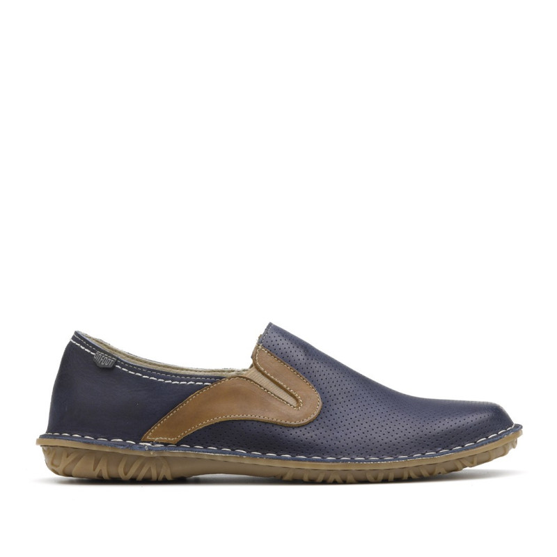 Compra Leather loafers with adjustable elastic online